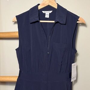 Athleta Dark Blue Sleeveless Jumpsuit